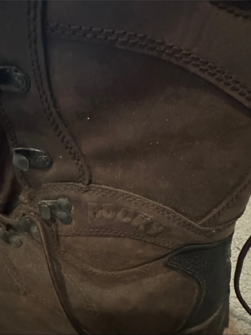 Rocky Men's Dark Brown Lace-Up Waterproof Work Boots